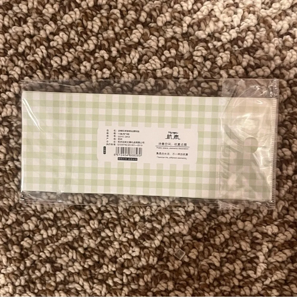 NWT🎉 Hongxu set of 5 kawaii sticky note tabs — bakery, gingham, bears, animals